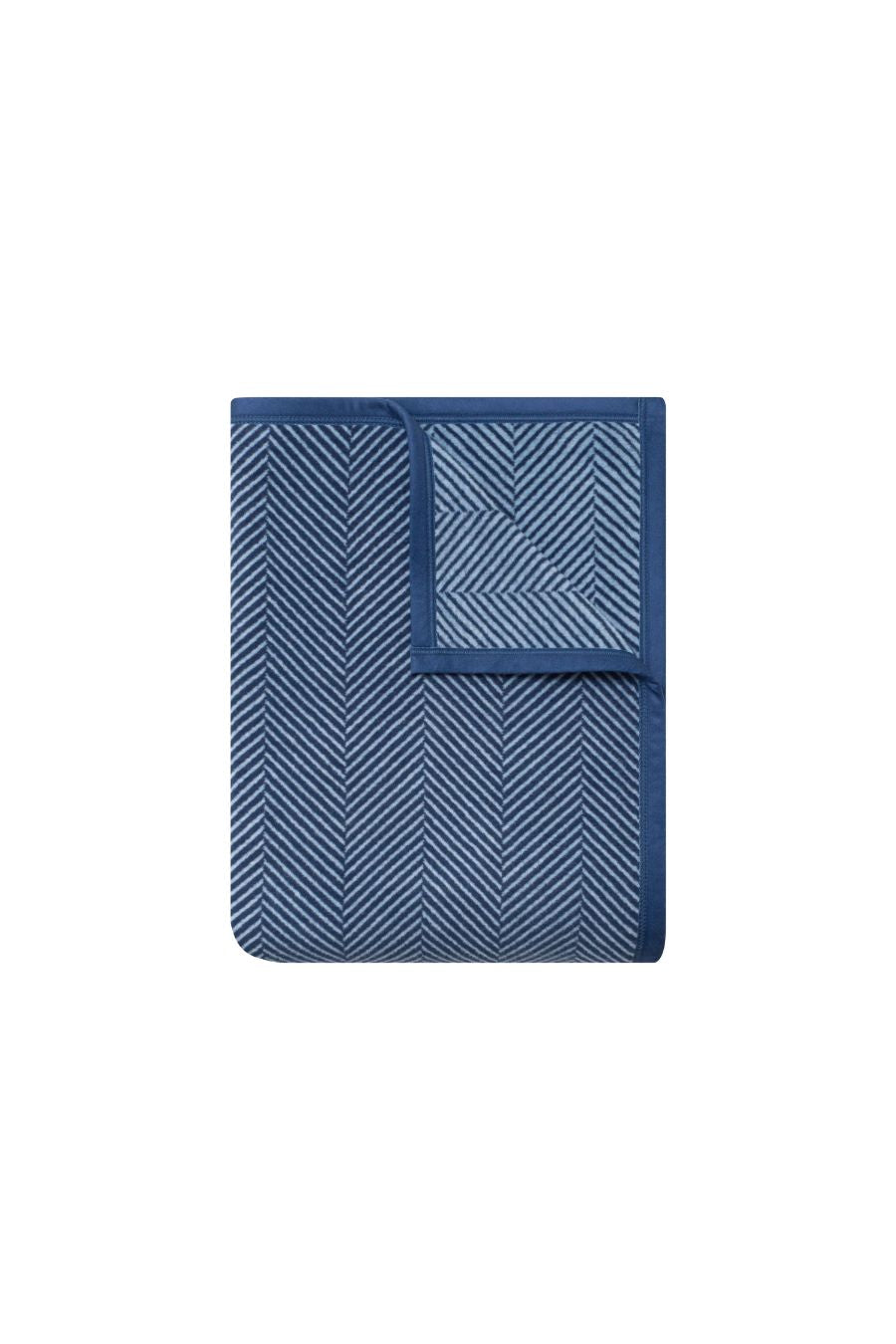 Herringbone Navy Blanket