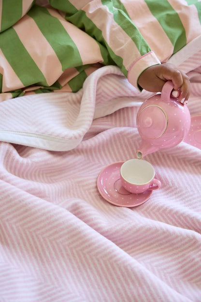 Herringbone Blush Blanket