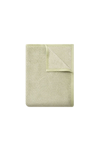 Herringbone Garden Green Blanket
