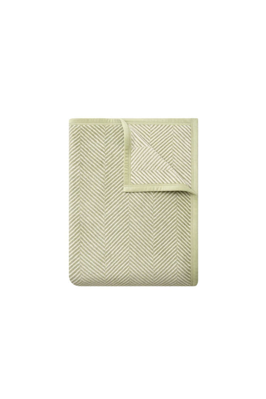 Herringbone Garden Green Blanket