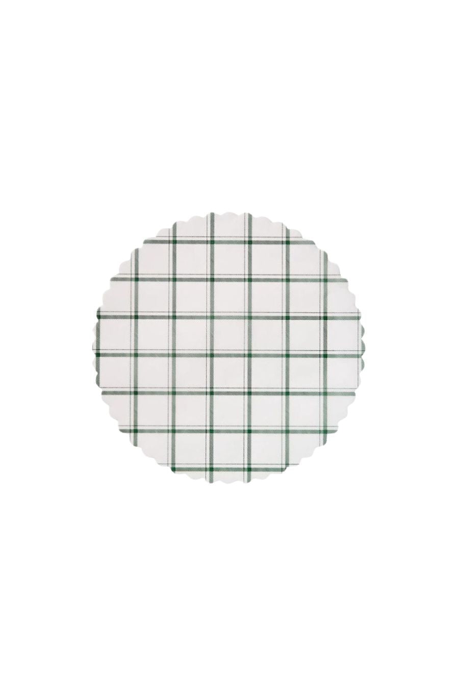 "Tahoe Pine" Green Plaid Flat Plate Liners