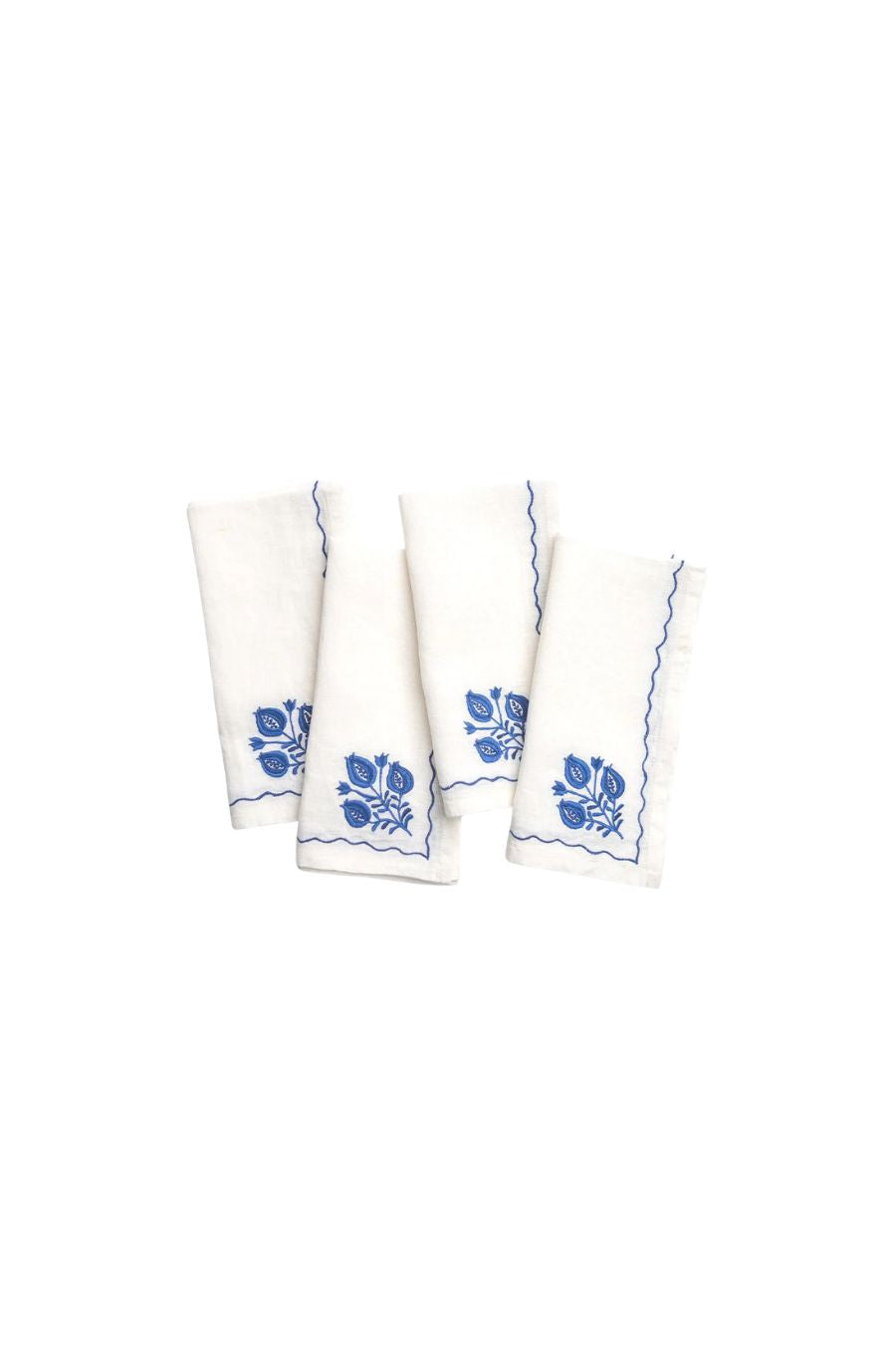 Pomegranate Trio Cobalt Linen Napkin