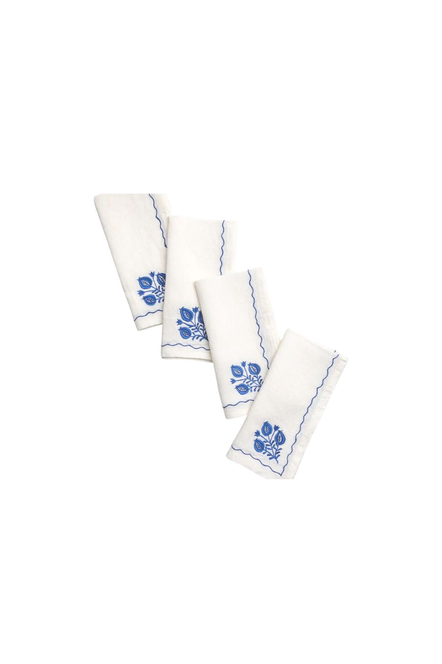 Pomegranate Trio Cobalt Linen Napkin