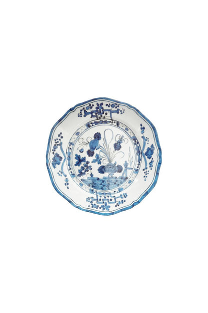 VIDA Faenza 11" Dinner Plate Set of 4 White and Blue