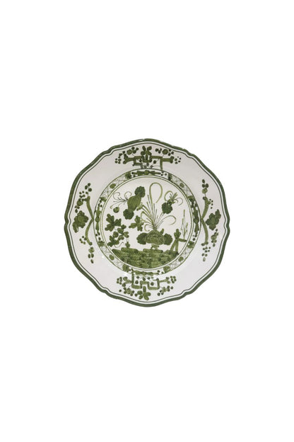VIDA Faenza 11" Dinner Plate Set of 4 White and Green