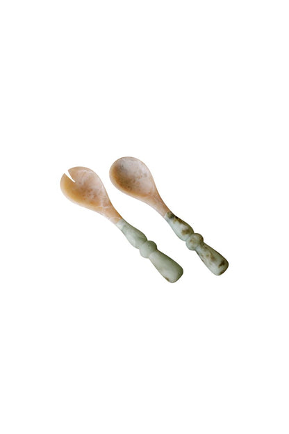 RESIN Giada Salad Servers Jade Swirl
