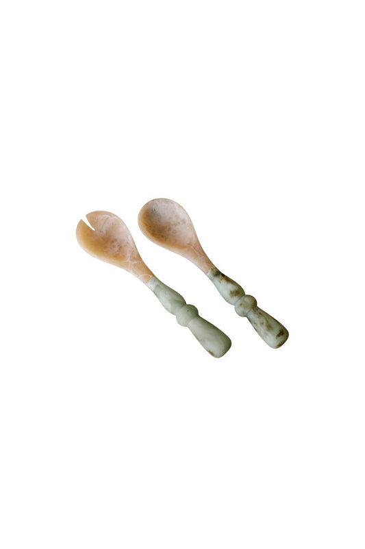 RESIN Giada Salad Servers Jade Swirl