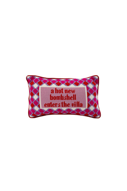 Hot New Bombshell Needlepoint Pillow