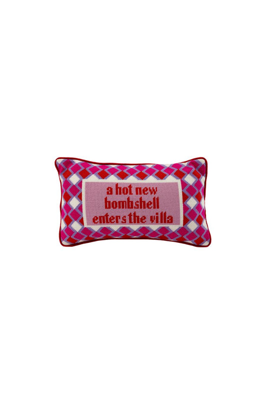Hot New Bombshell Needlepoint Pillow