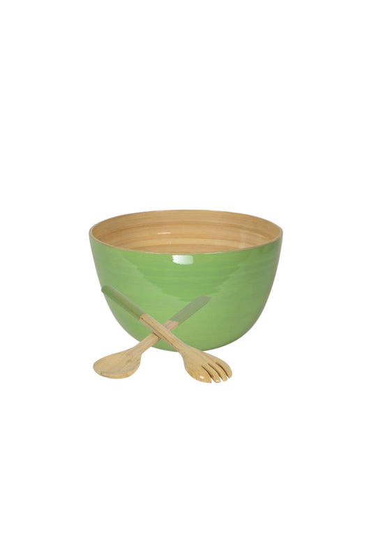 Mixing Bowl & Salad Servers in Pastel Green