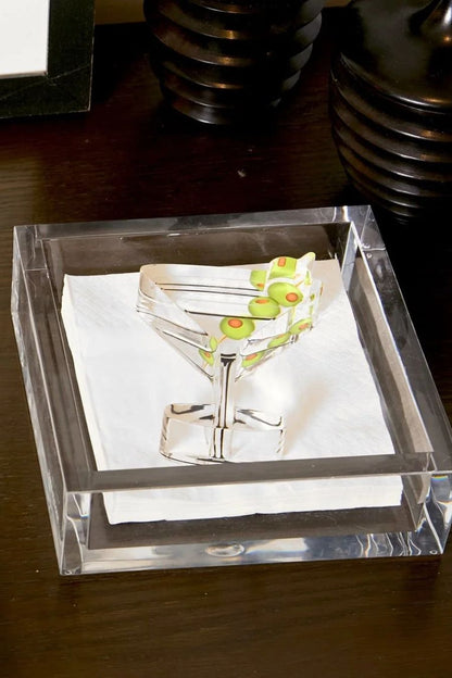 Martini Acrylic Cocktail Napkin Holder