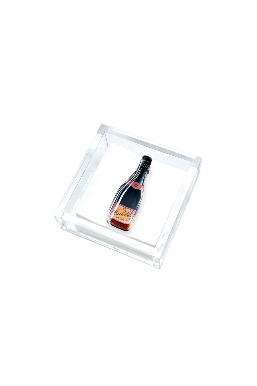 Pink Bubbly Acrylic Cocktail Napkin Holder