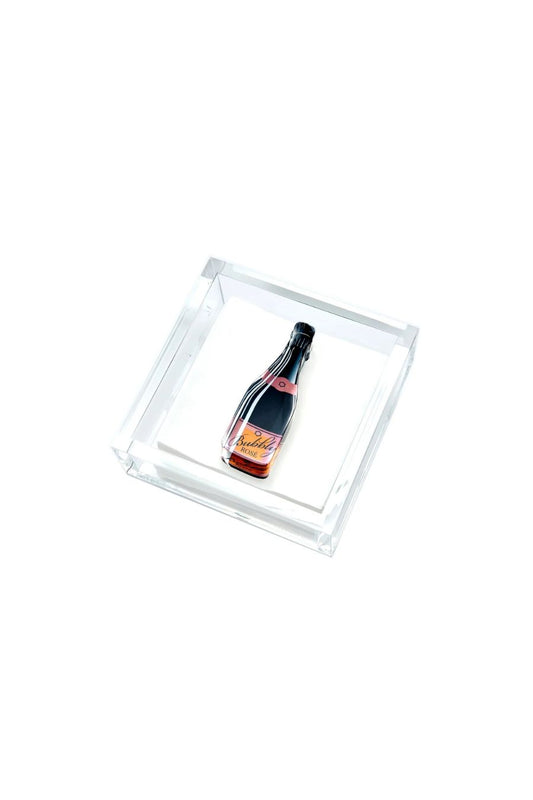 Pink Bubbly Acrylic Cocktail Napkin Holder