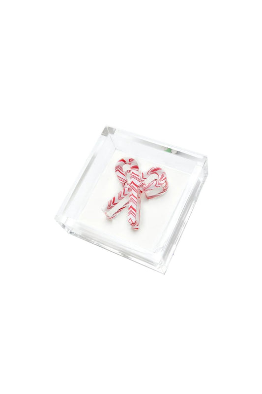 Candy Canes Acrylic Cocktail Napkin Holder