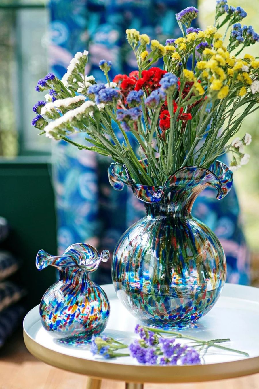 Hibiscus Glass Carnevale Bud Vase
