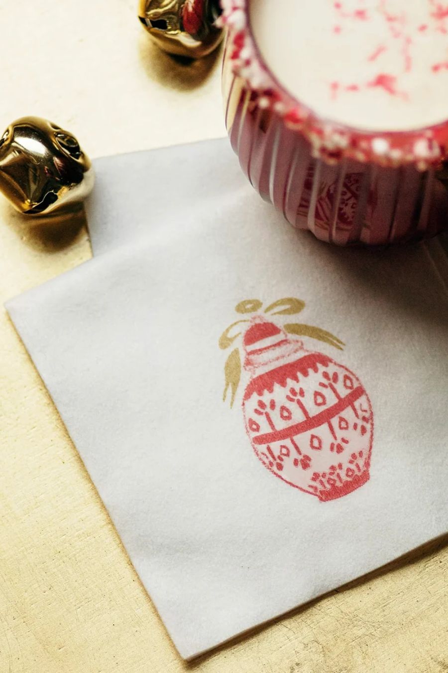 Cocktail Napkins in Red Ginger Jar by Vietri