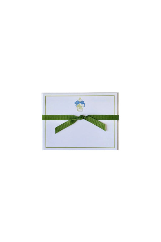Ginger Jar Note Cards in Green by Georgetown Paperie
