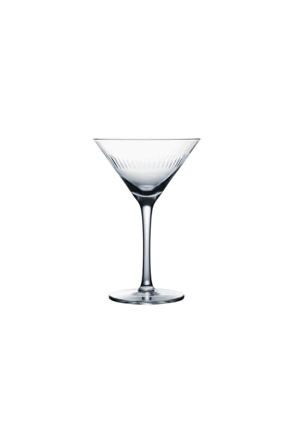 Crystal Martini Glasses with Spears Design S/2