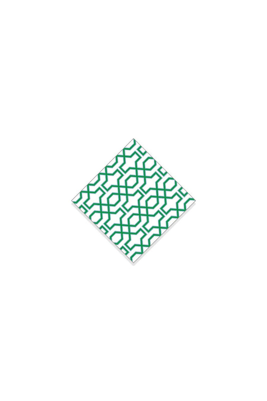 Green Trellis Cocktail Napkins by WH Hostess