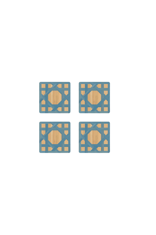 Epoch Square Coaster Sets in Ocean Blue