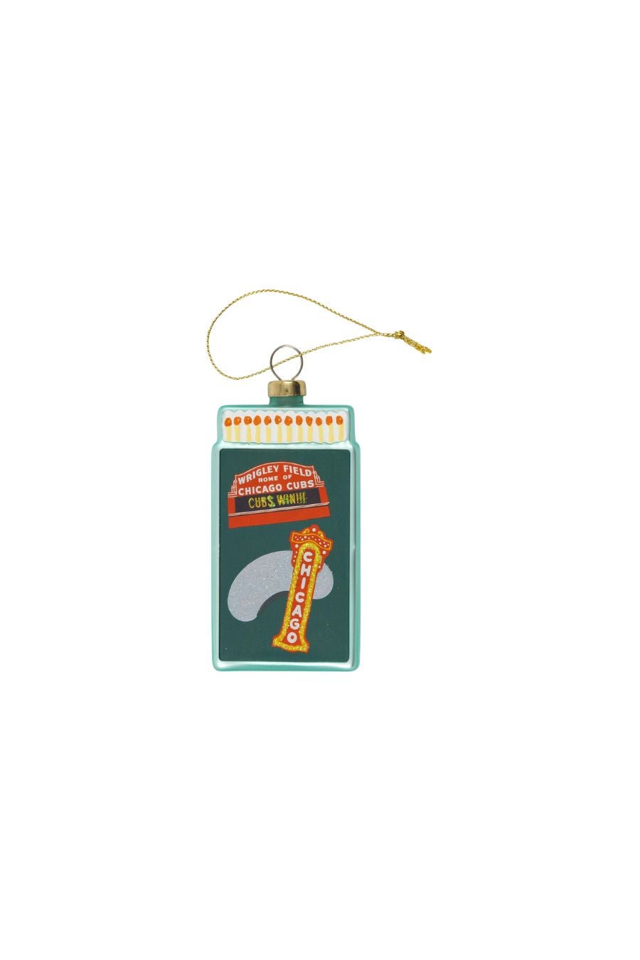 Chicago Matchbook Ornament by Furbish Studio