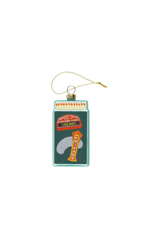 Chicago Matchbook Ornament by Furbish Studio