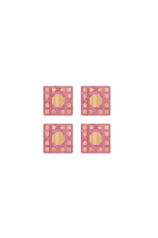 Epoch Square Coaster Sets in Pink