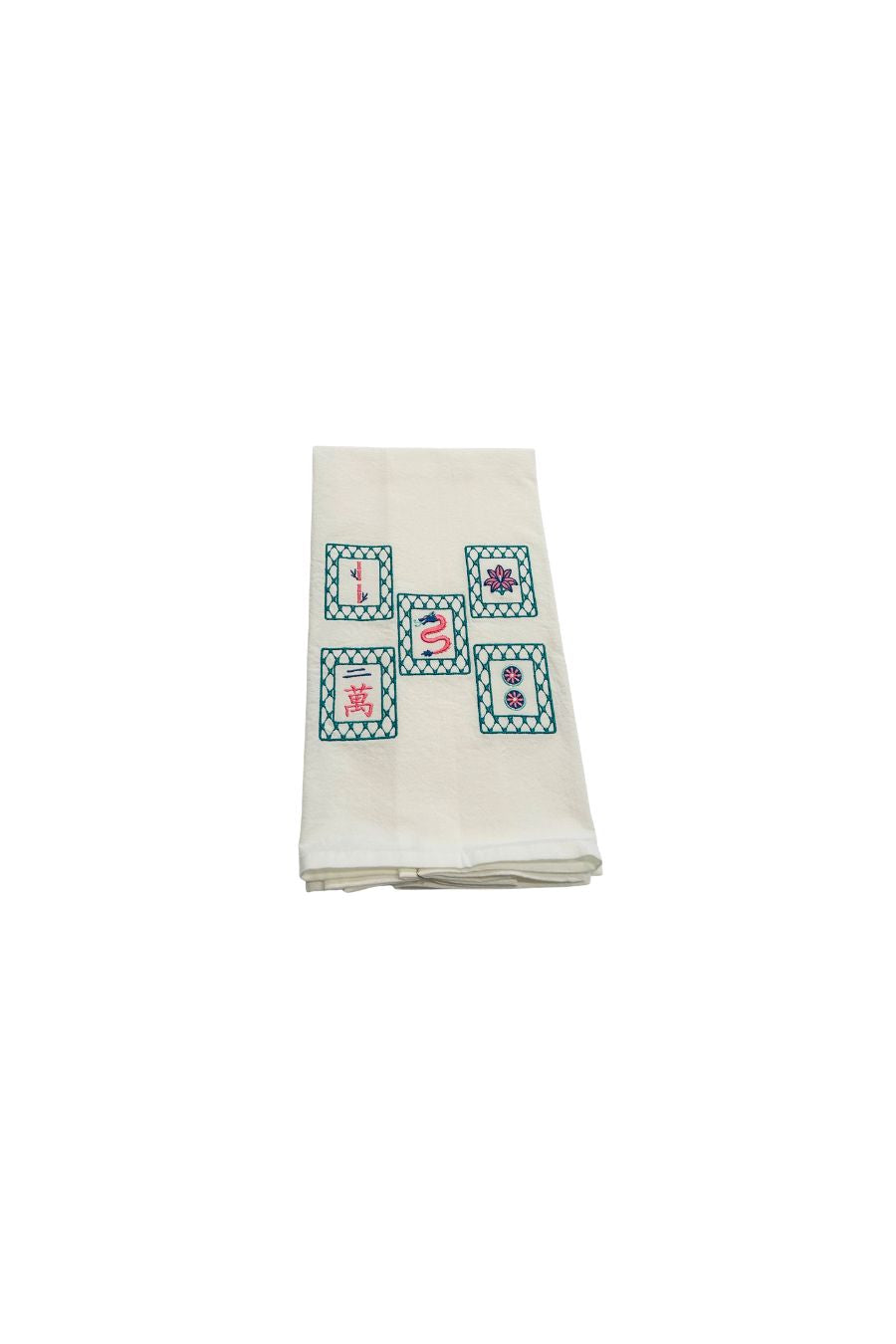 Mahjong Tiles Towel by Vibrantly Blue