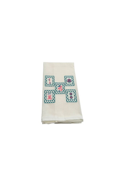 Mahjong Tiles Towel by Vibrantly Blue