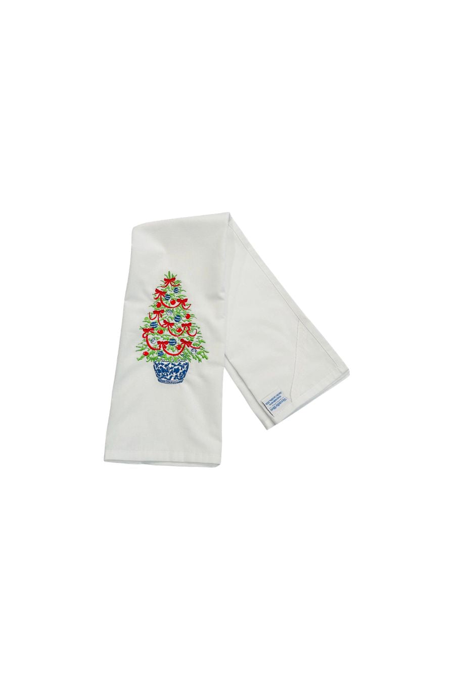 Tree in Red Ribbon Towel by Vibrantly Blue