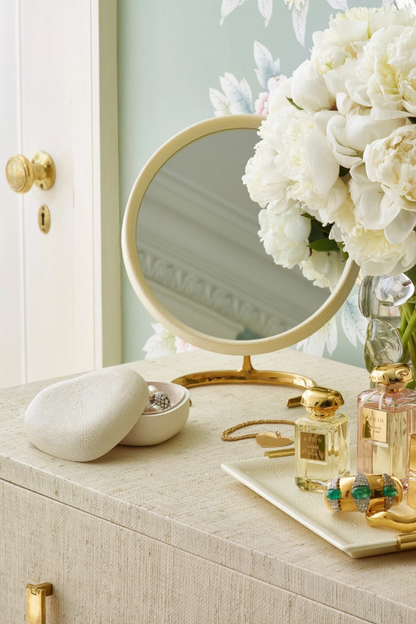Shagreen Heart Box in Cream