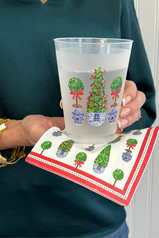 Christmas Topiaries Cocktail Napkins by WH Hostess