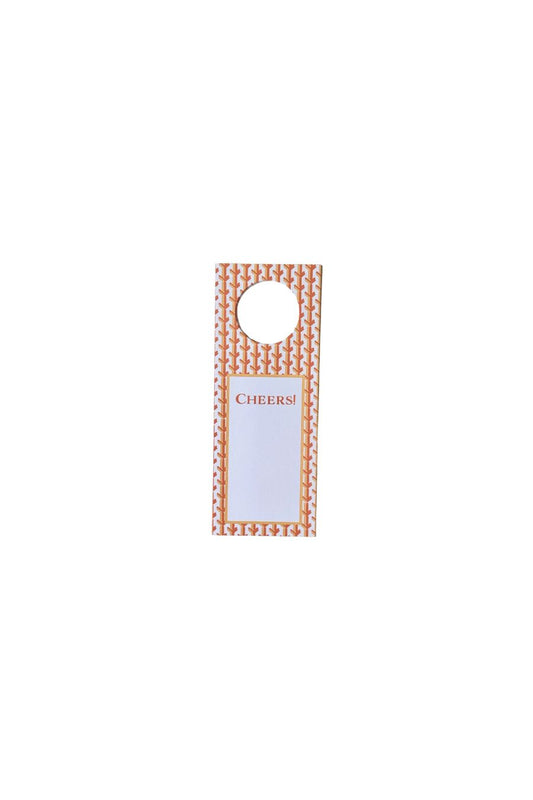 Cheers Wine Tags in Orange