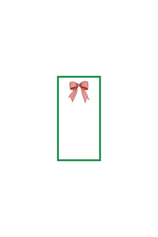 Red Striped Bow Notepads by WH Hostess