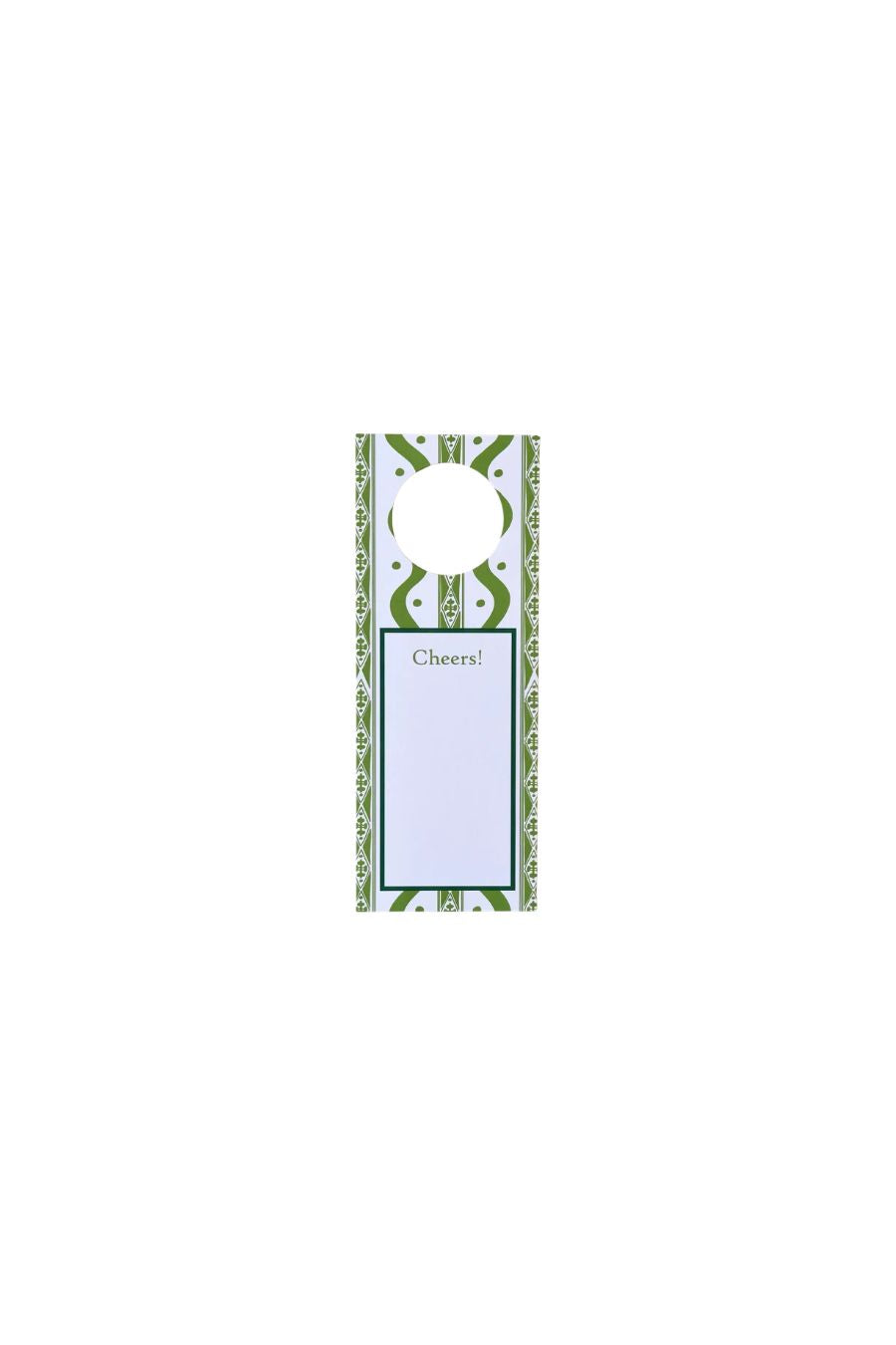 Ikat Wine Tags in Olive