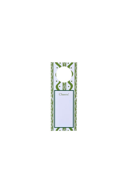 Ikat Wine Tags in Olive