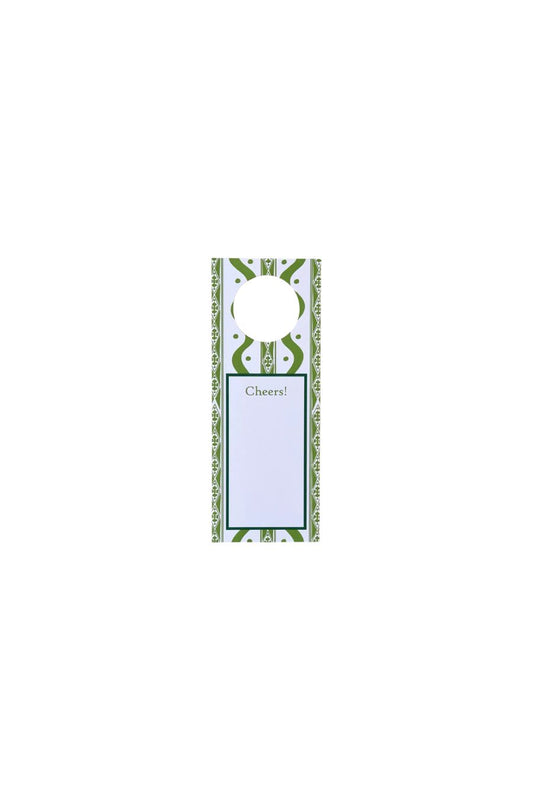 Ikat Wine Tags in Olive