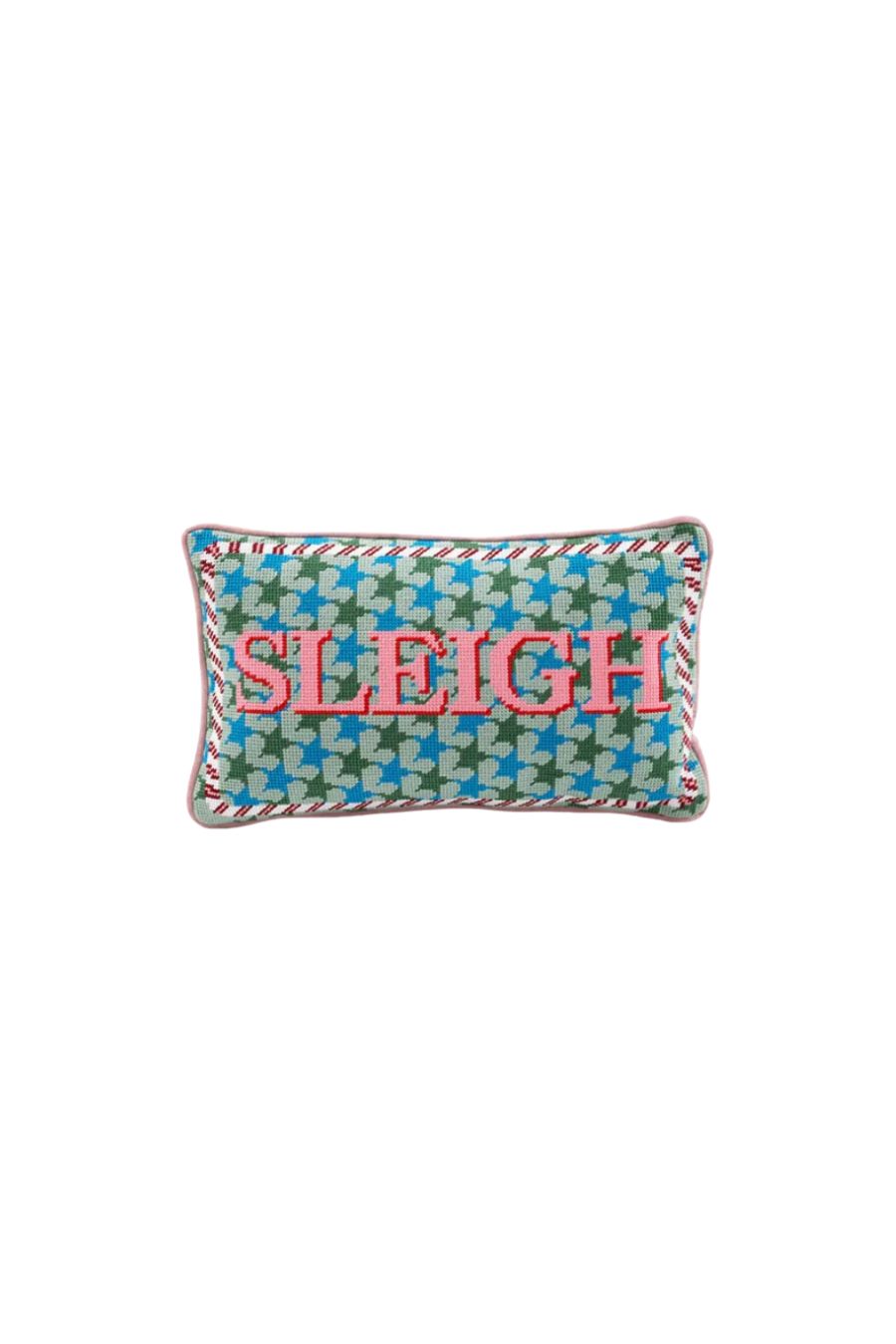 Sleigh Needlepoint Pillow