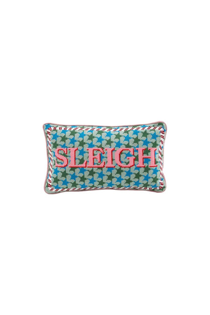 Sleigh Needlepoint Pillow