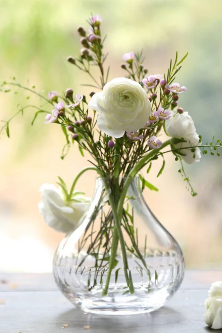 Small Crystal Vase with Lens Design