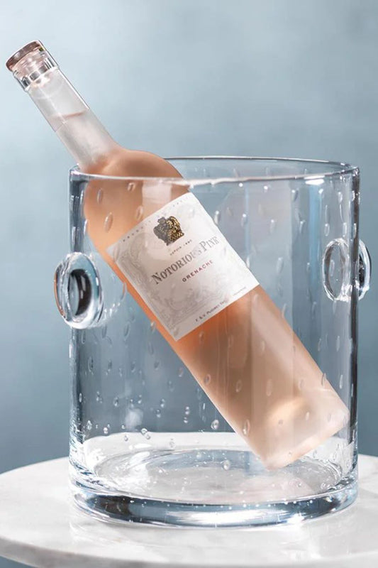 Large Lagoon Bubbled Glass Ice Bucket