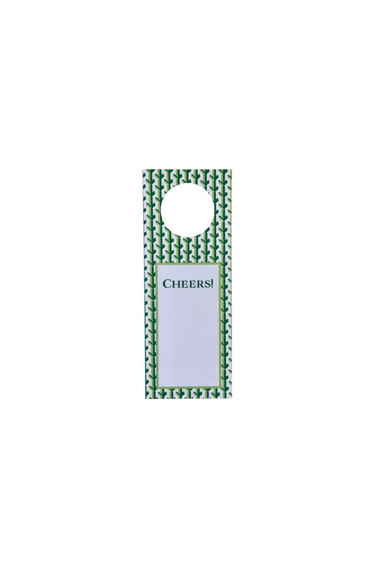 Cheers Wine Tags Green