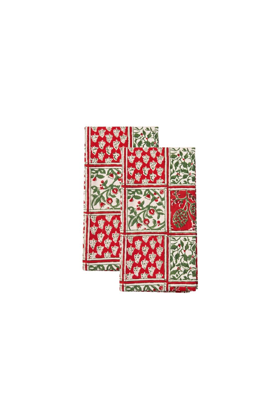 Holiday Patchwork Tea Towels | Set of 2