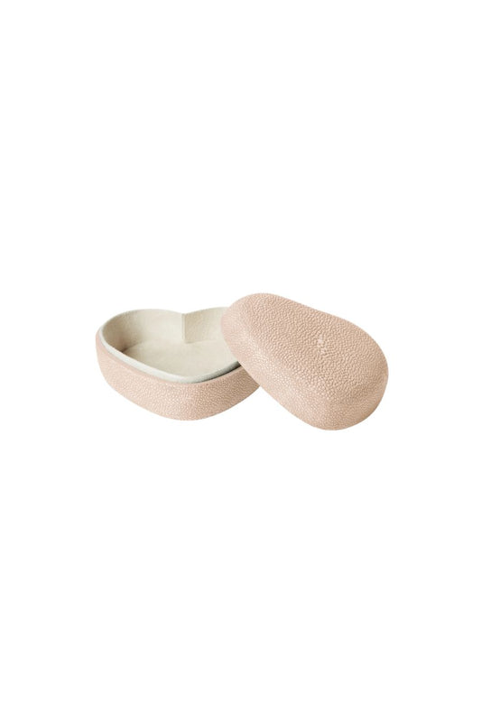 Shagreen Heart Box in Blush