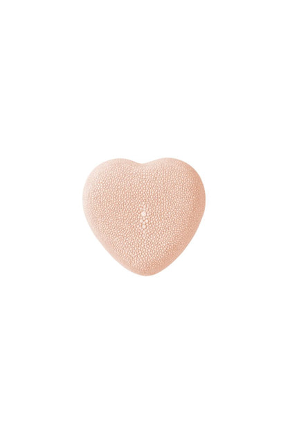 Shagreen Heart Box in Blush