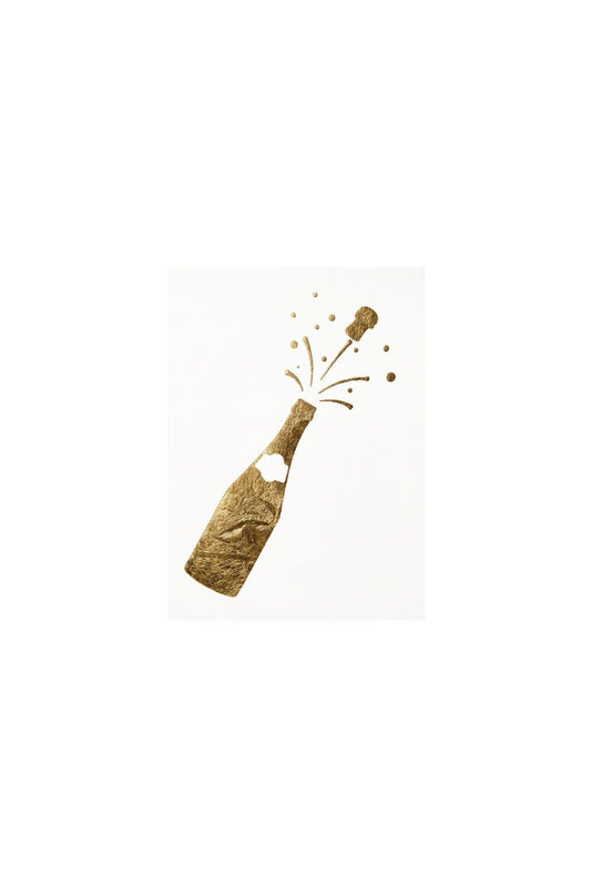 Ivory Champagne Bottle Card