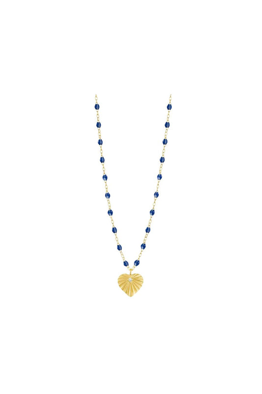 Heart Lumière Lapis Diamond Necklace