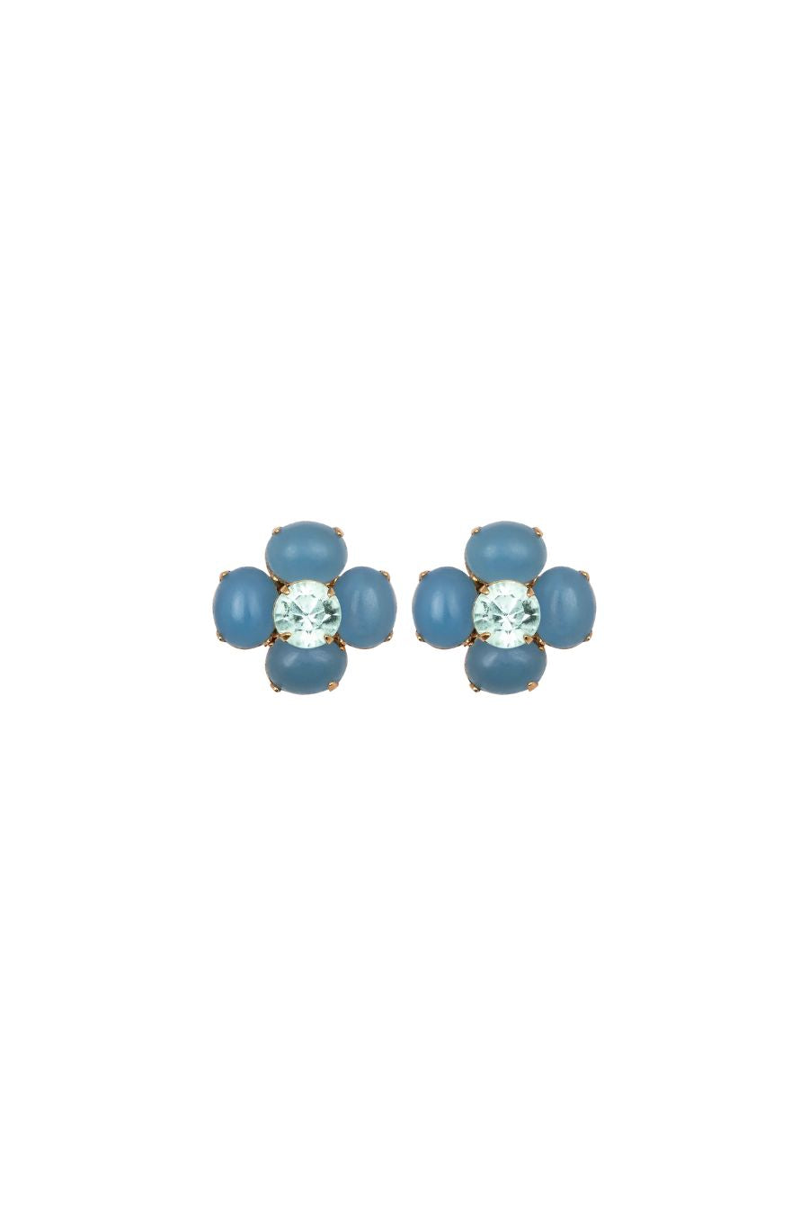 Quinn Earrings in Blue Chalcedony