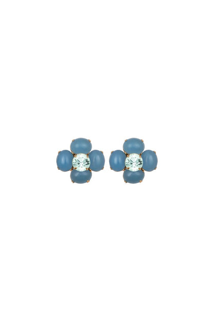 Quinn Earrings in Blue Chalcedony