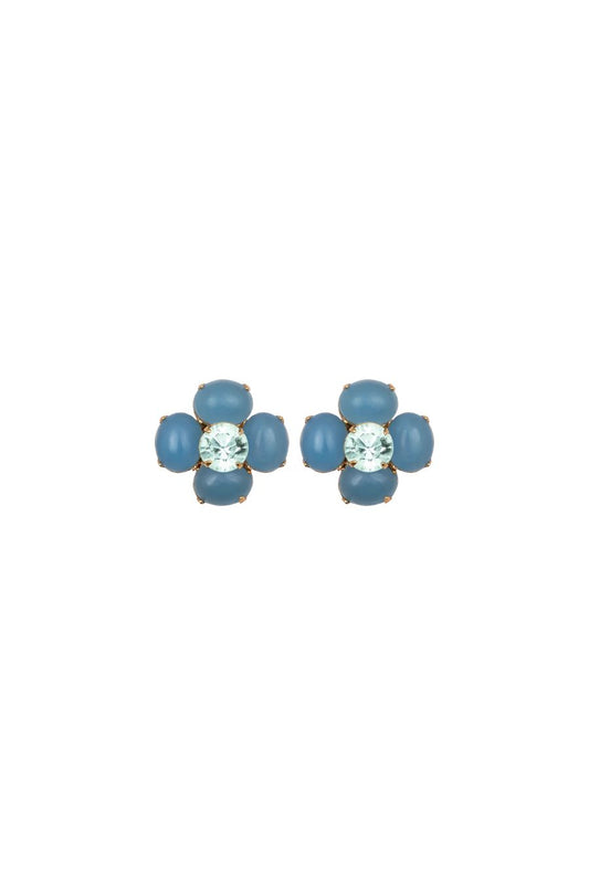 Quinn Earrings in Blue Chalcedony
